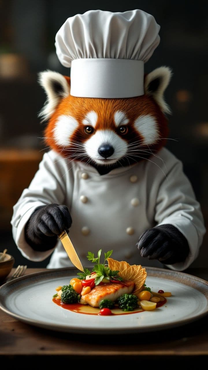 L'art culinaire du panda roux