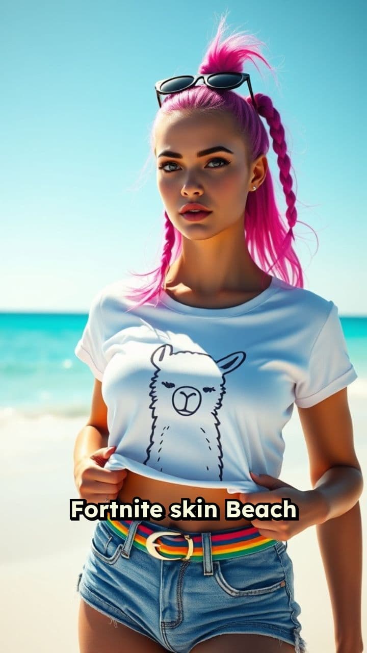 Beach Bomber zieht Oberteil aus