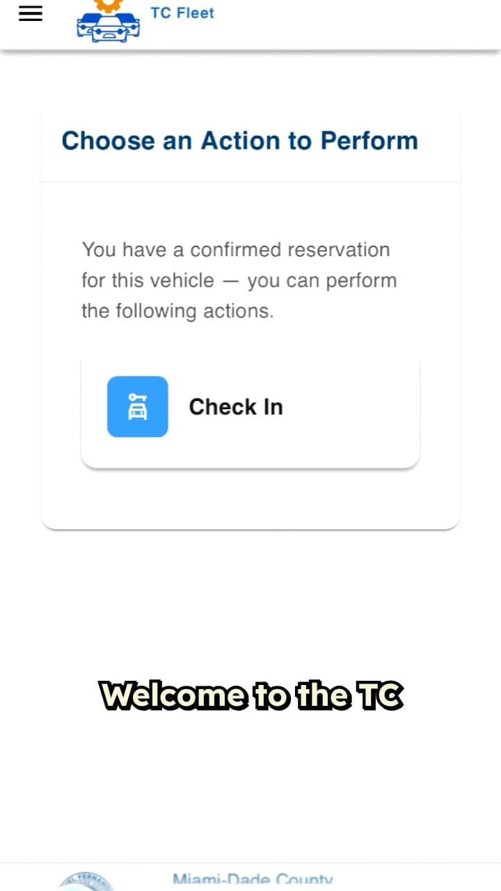 TC Fleet Vehicle Check-In Guide