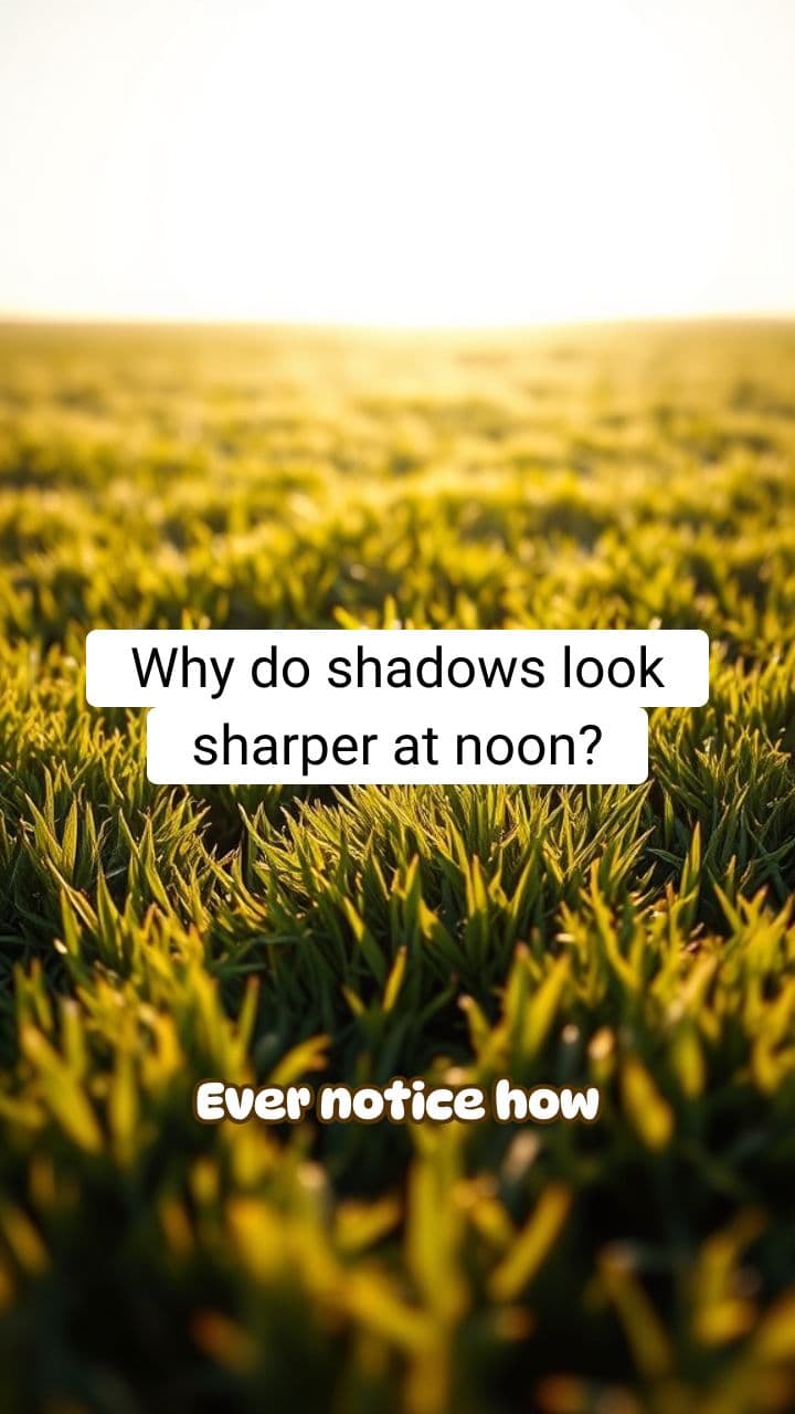 Why Do Shadows Look Sharper at Noon? | RapidSmartFacts