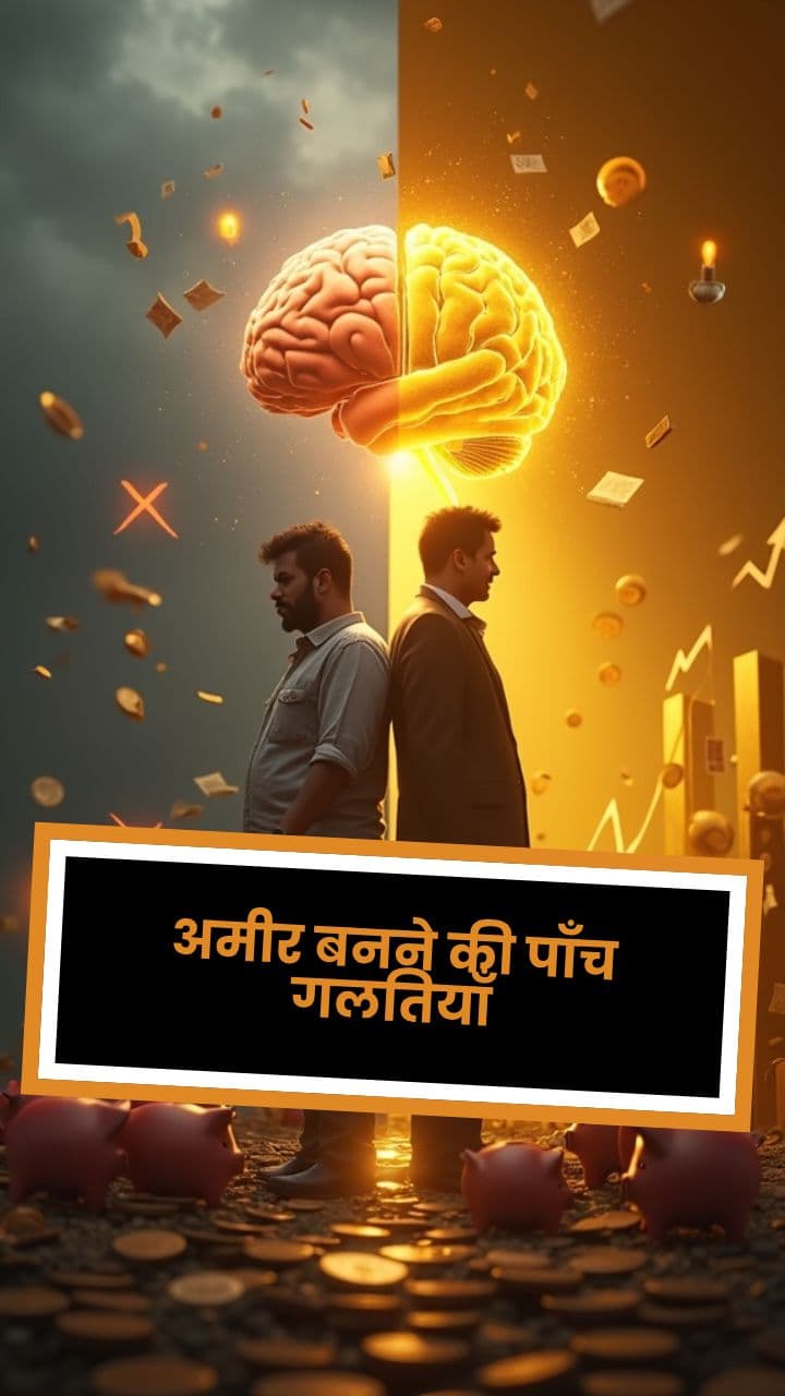 अमीर बनने की पाँच गलतियाँ