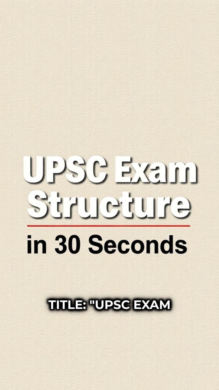 UPSC Exam Overview in 30 Seconds