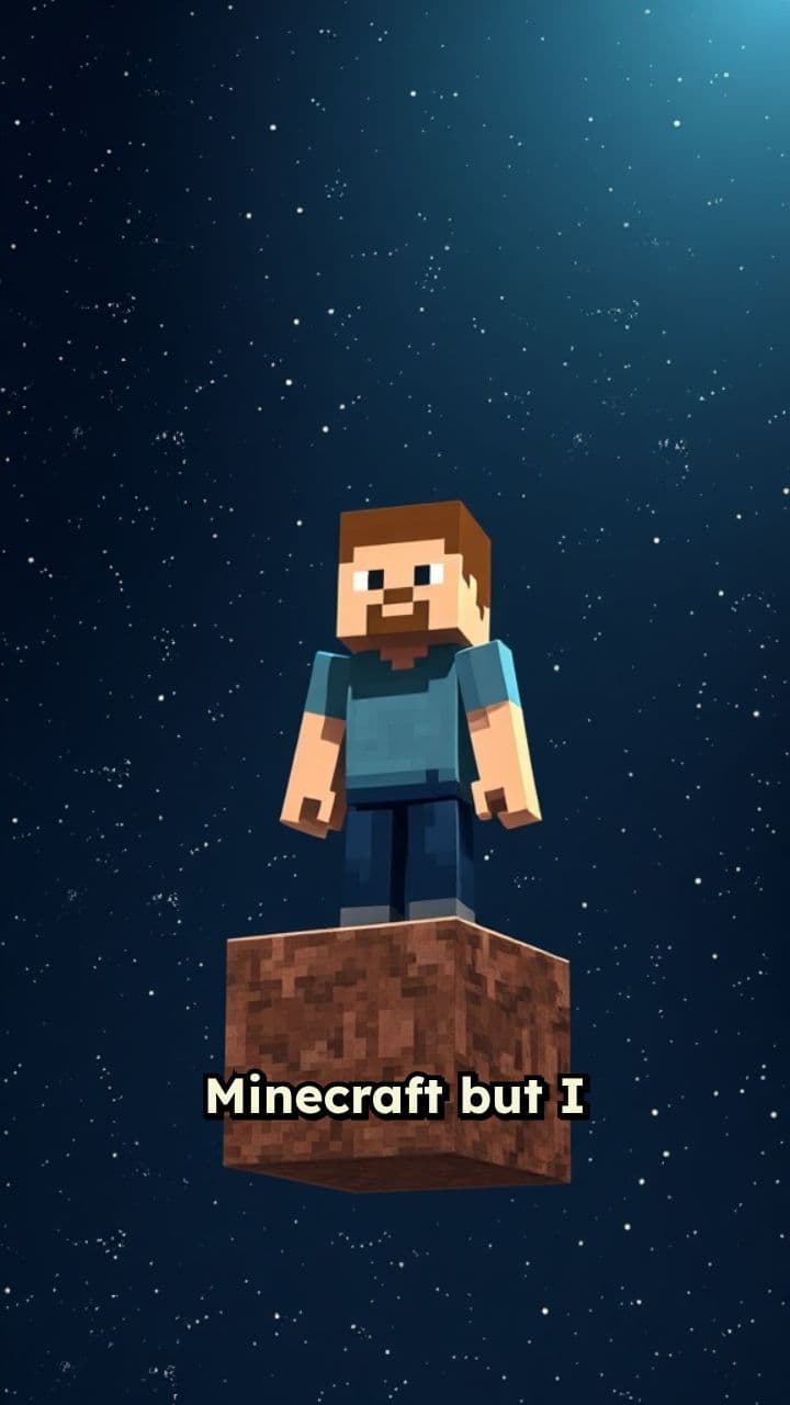 Minecraft: No Grass Challenge in the Void