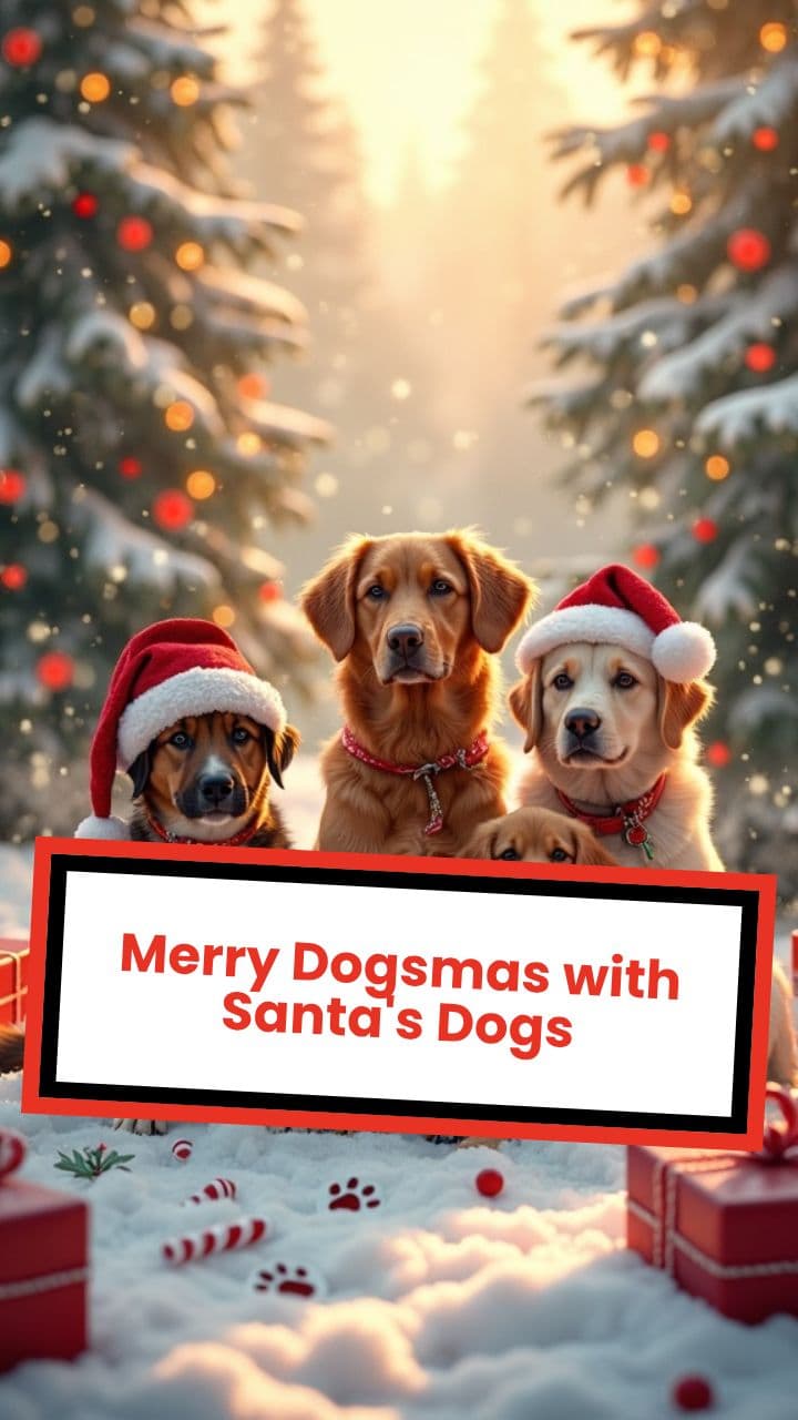 Merry Dogsmas with Santa's Dogs
