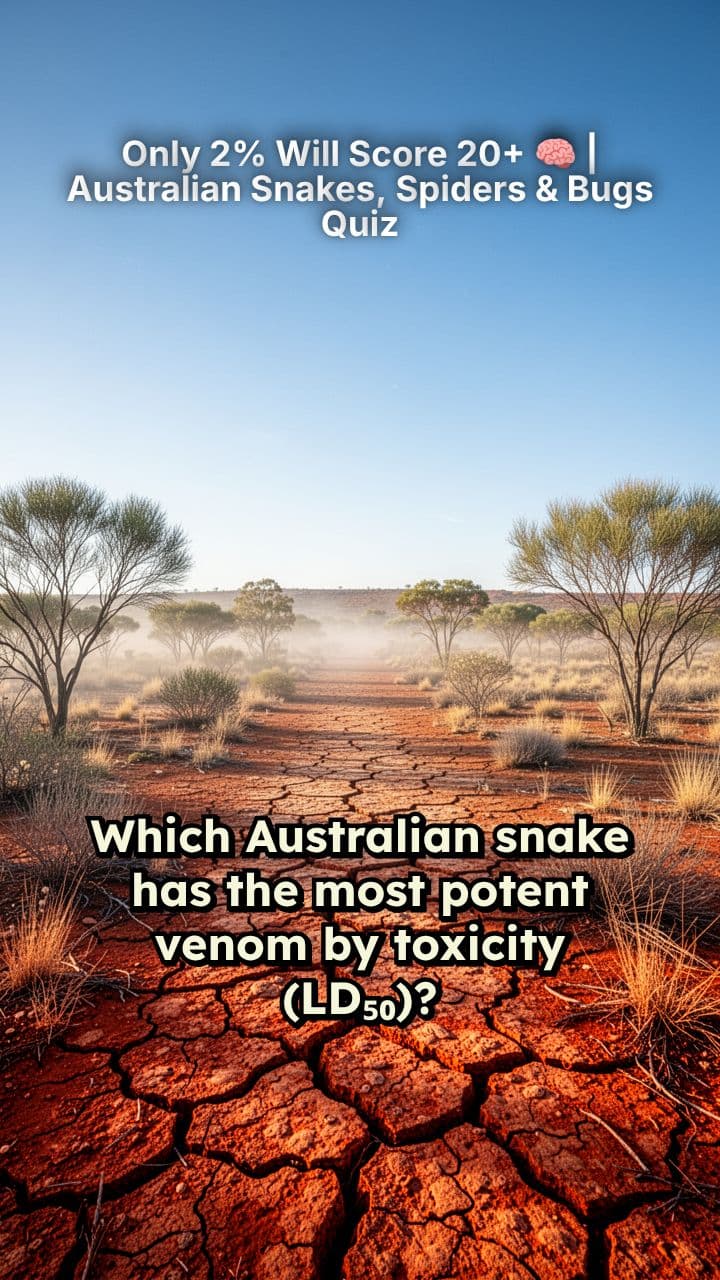Only 2% Will Score 20+ 🧠 | Australian Snakes, Spiders & Bugs Quiz