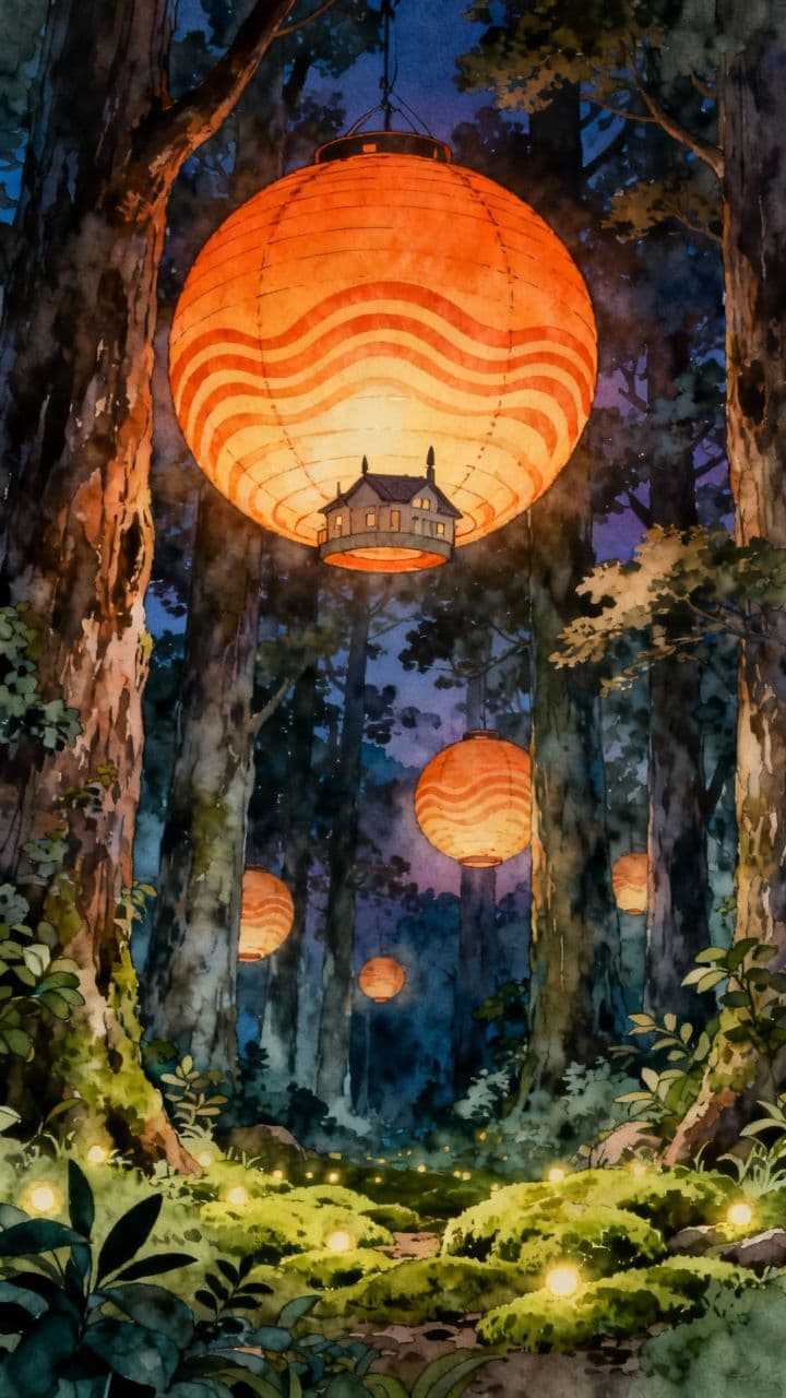 Floating Lanterns Forest