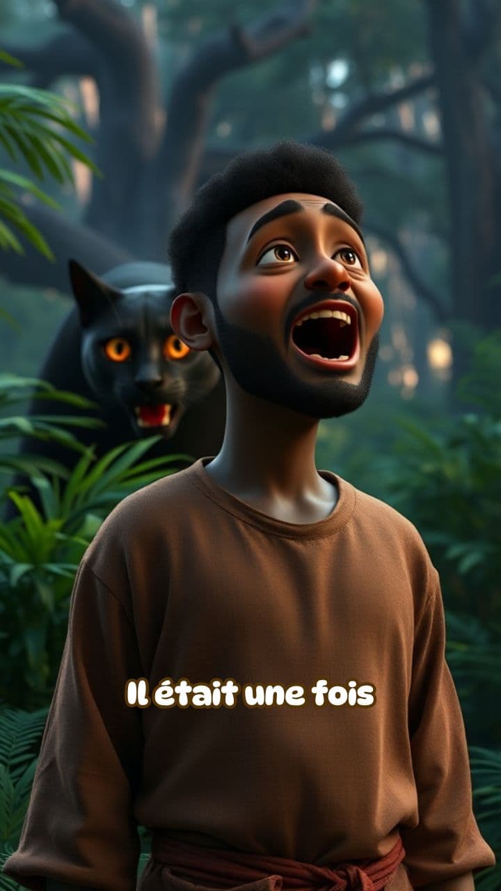 Le chat dévoreur dans la forêt