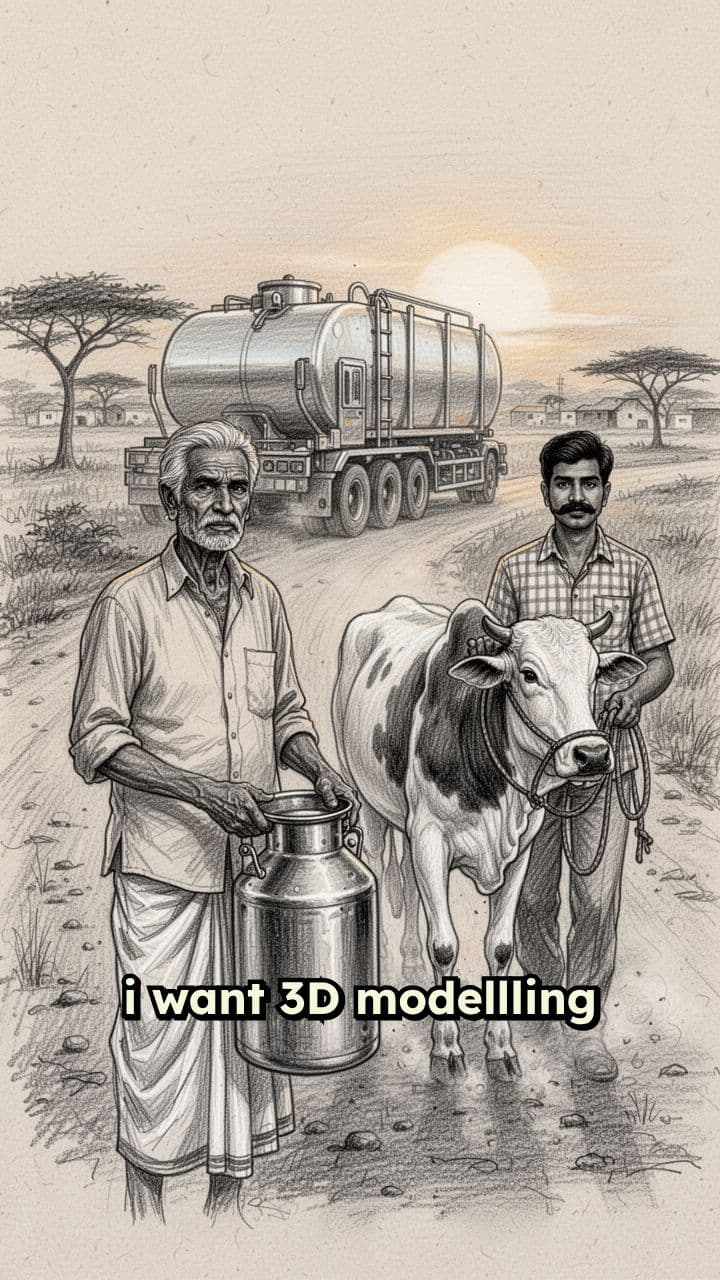 Amul Supply Chain 3D CAD Sketch