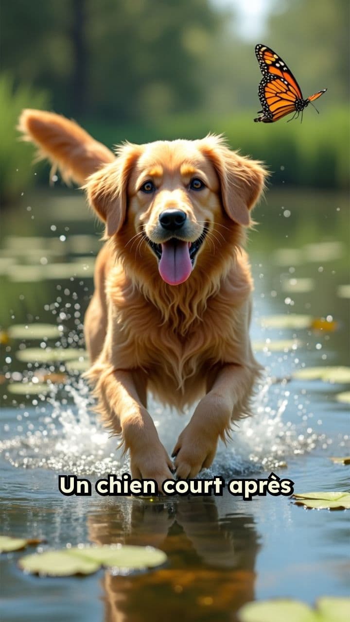 Chien et papillon : une chute inattendue