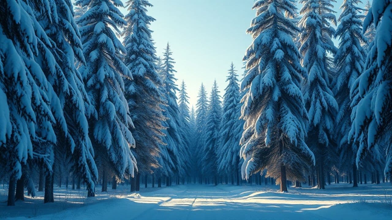 L'hiver et le bonhomme de neige