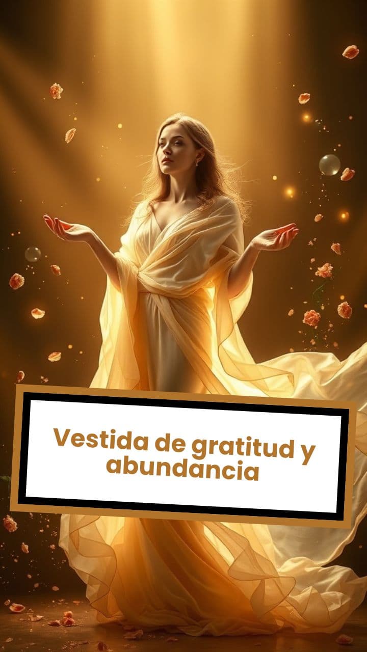 Vestida de gratitud y abundancia