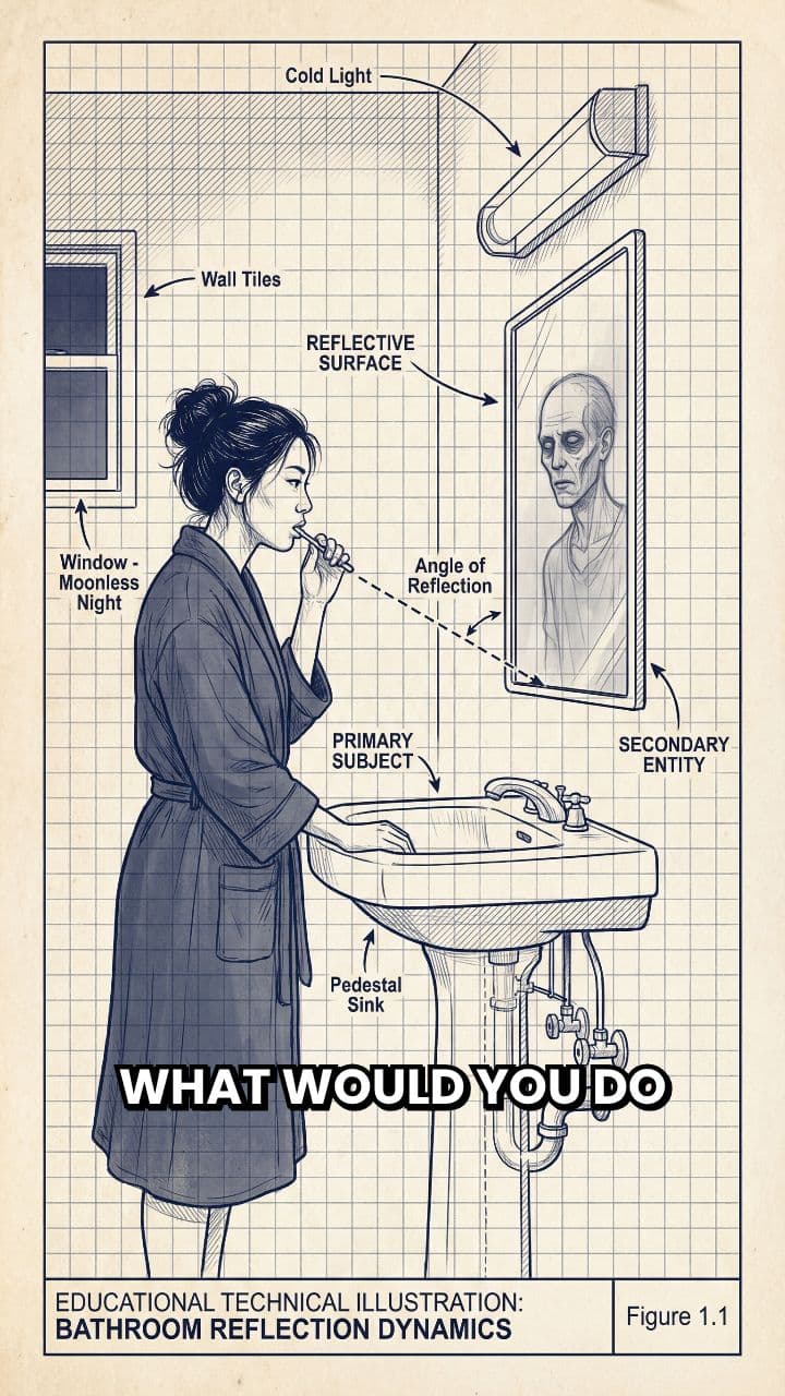 Smiling Reflection in the Mirror