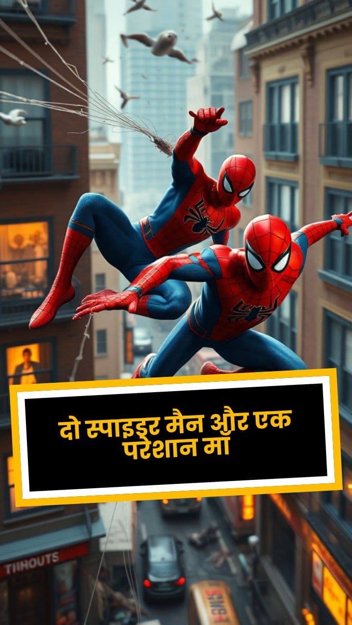 दो स्पाइडर मैन और एक परेशान माँ