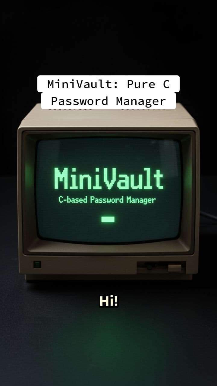 MiniVault - Offline Password Manager in C