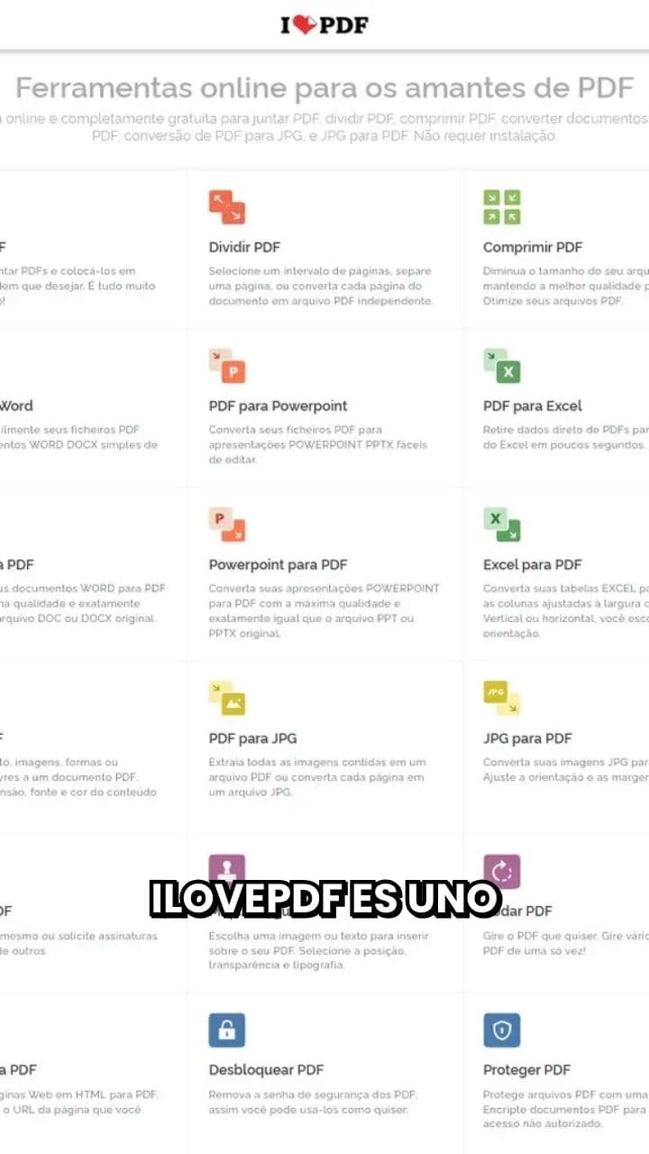 iLovePDF: Gestión de PDFs para todos