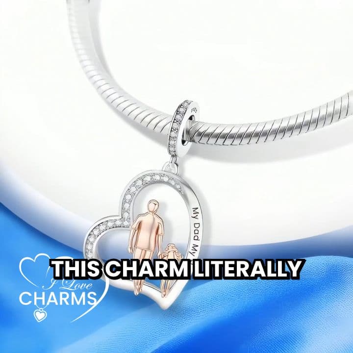 My Dad, My Superhero Charm