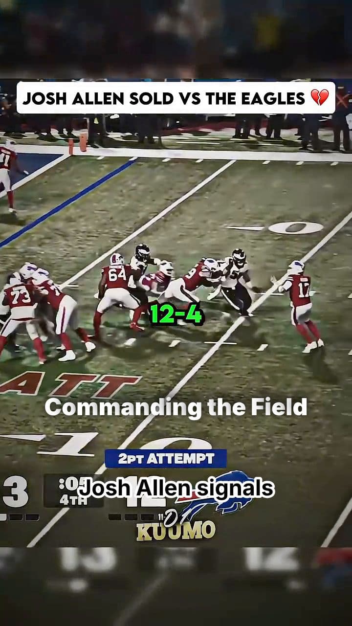 Josh Allen Calls Play vs Eagles