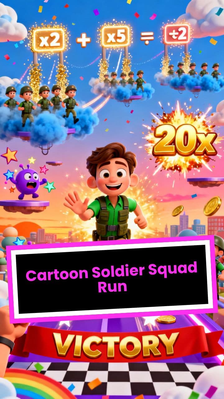 Cartoon Soldier Squad Run