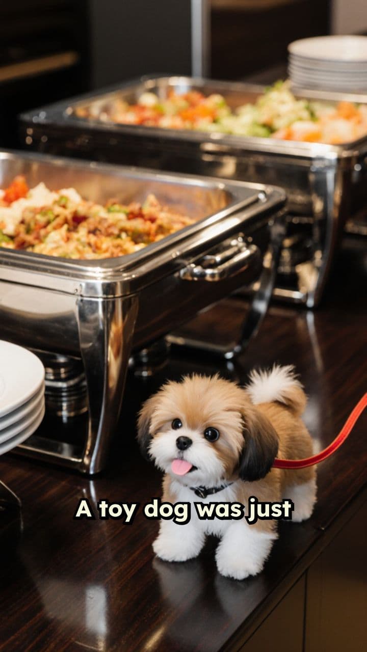Dog Spotted in Delta Sky Club Buffet Line