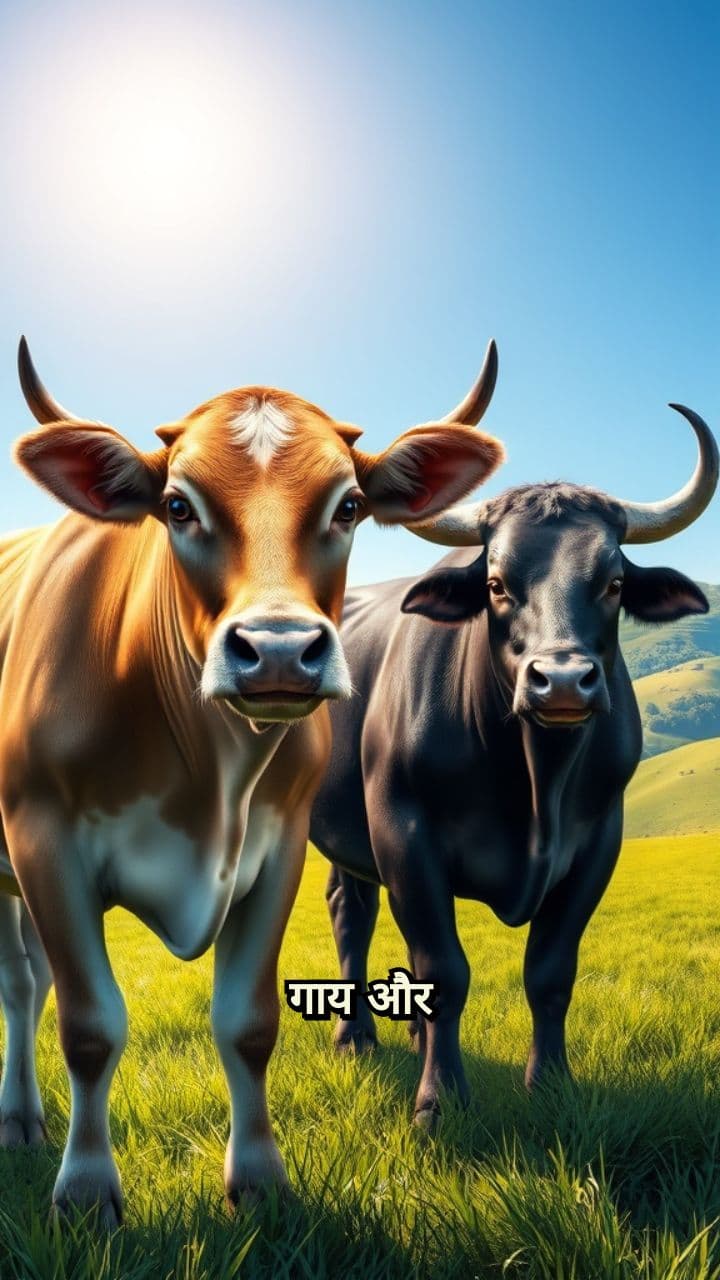 गाय और बैल की समझदारी