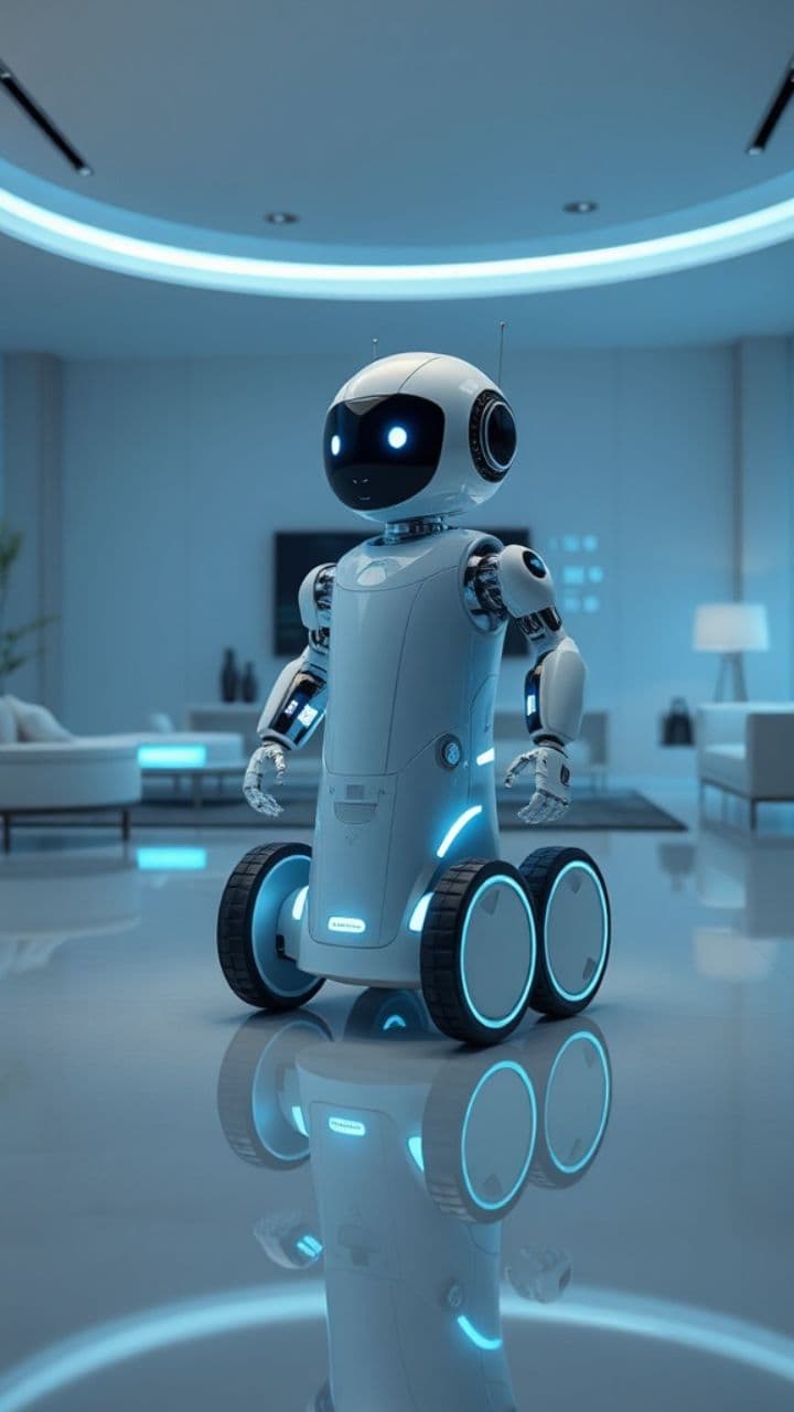 Futuristic Cleaning Robot