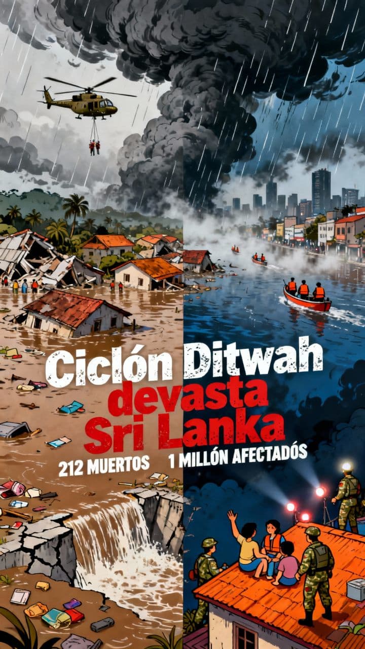 Ciclón Ditwah devasta Sri Lanka