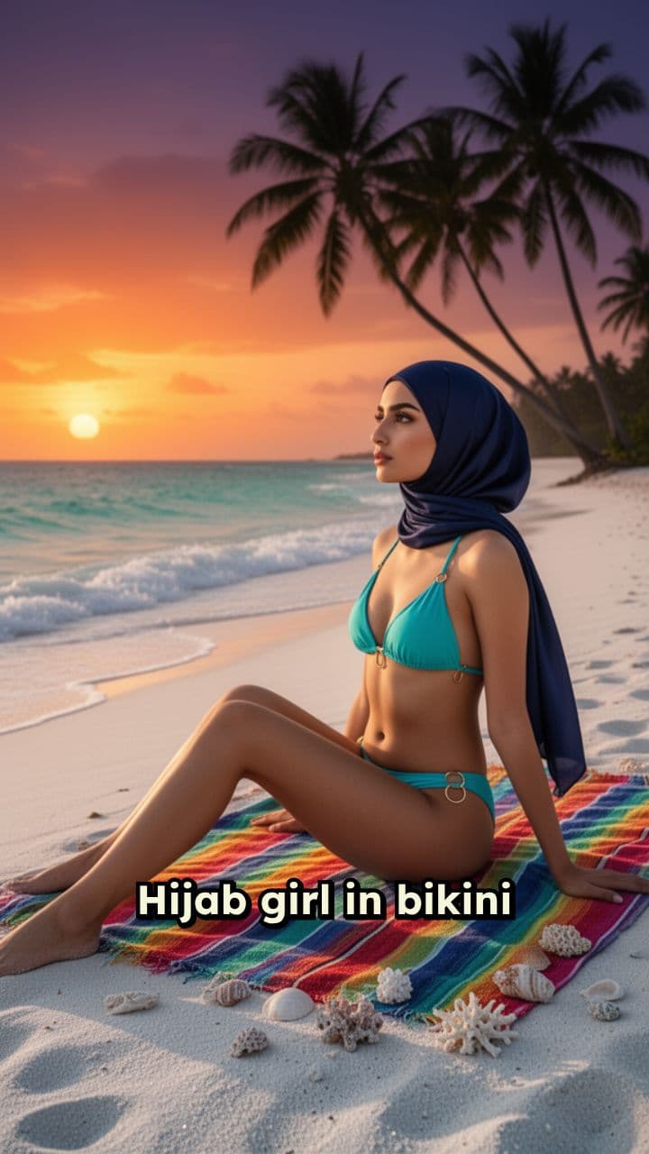 Beach Bikini Look with Hijab
