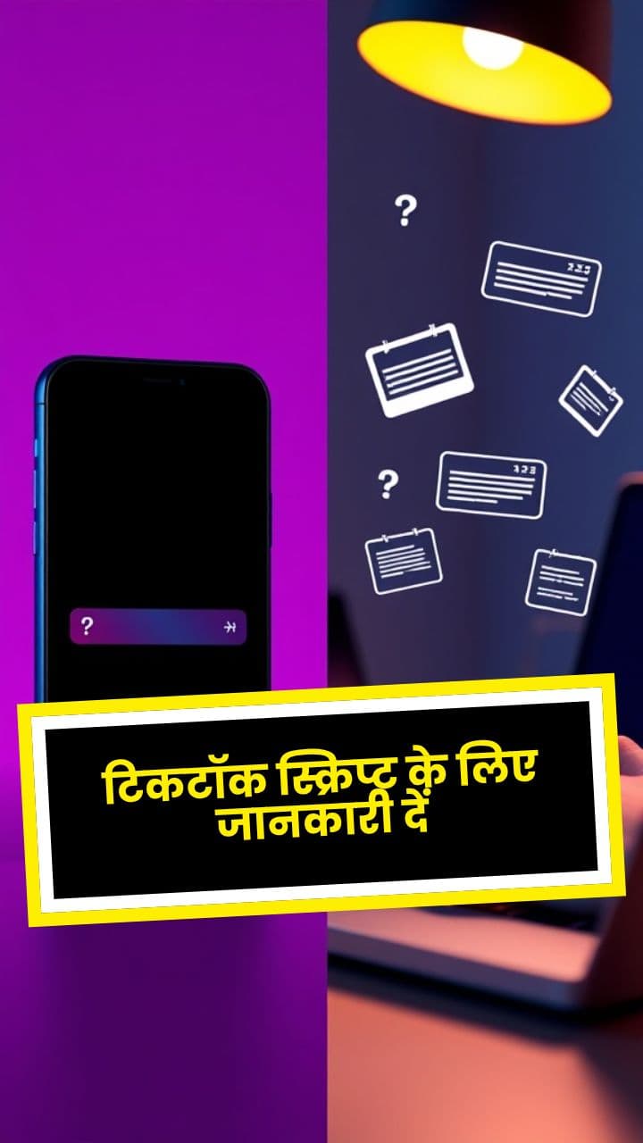 टिकटॉक स्क्रिप्ट के लिए जानकारी दें
