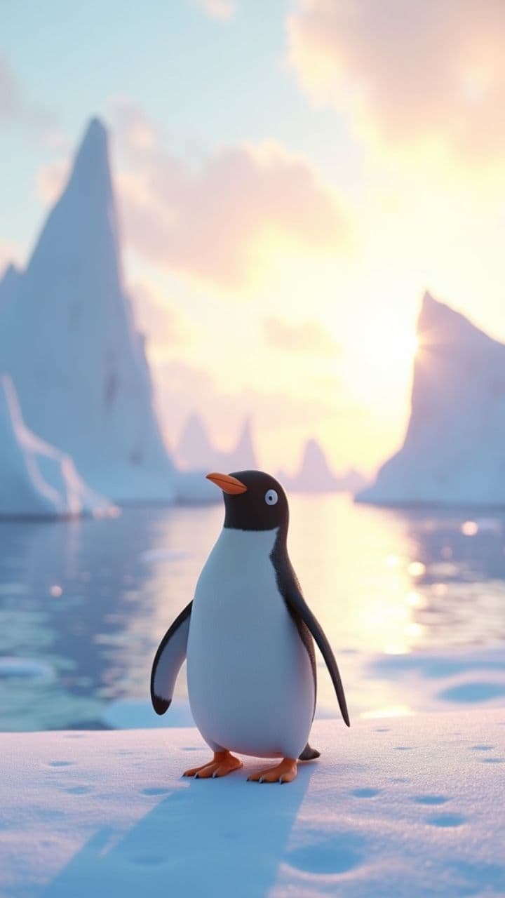 Chilly Penguin's Playful Dance