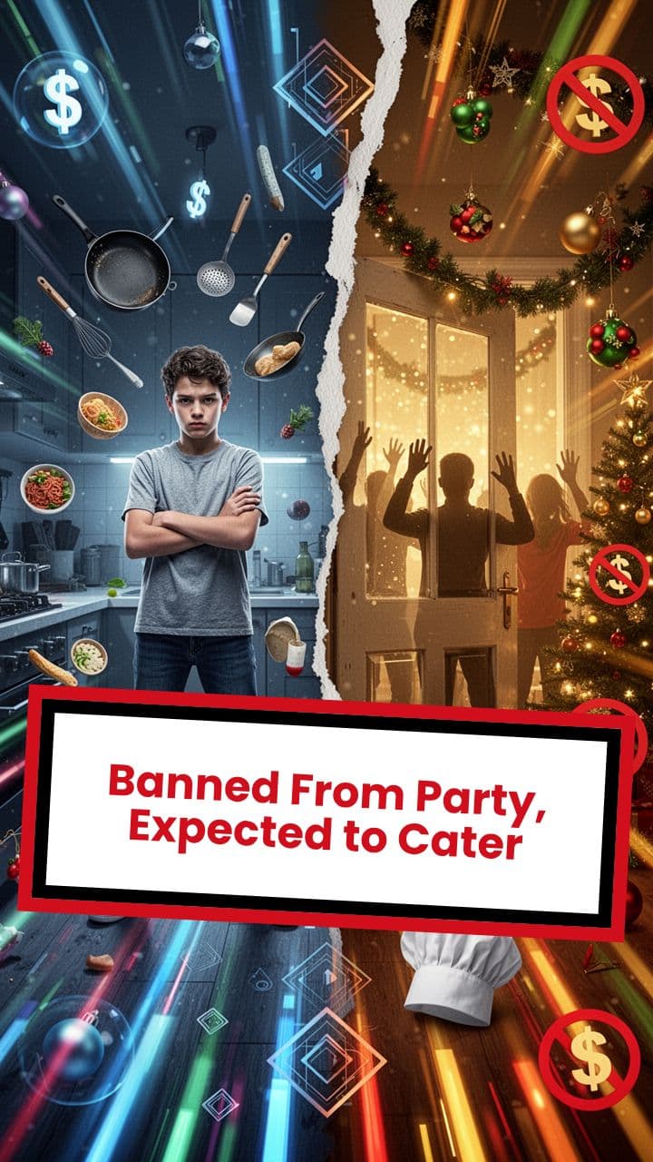Banned From Party, Expected to Cater