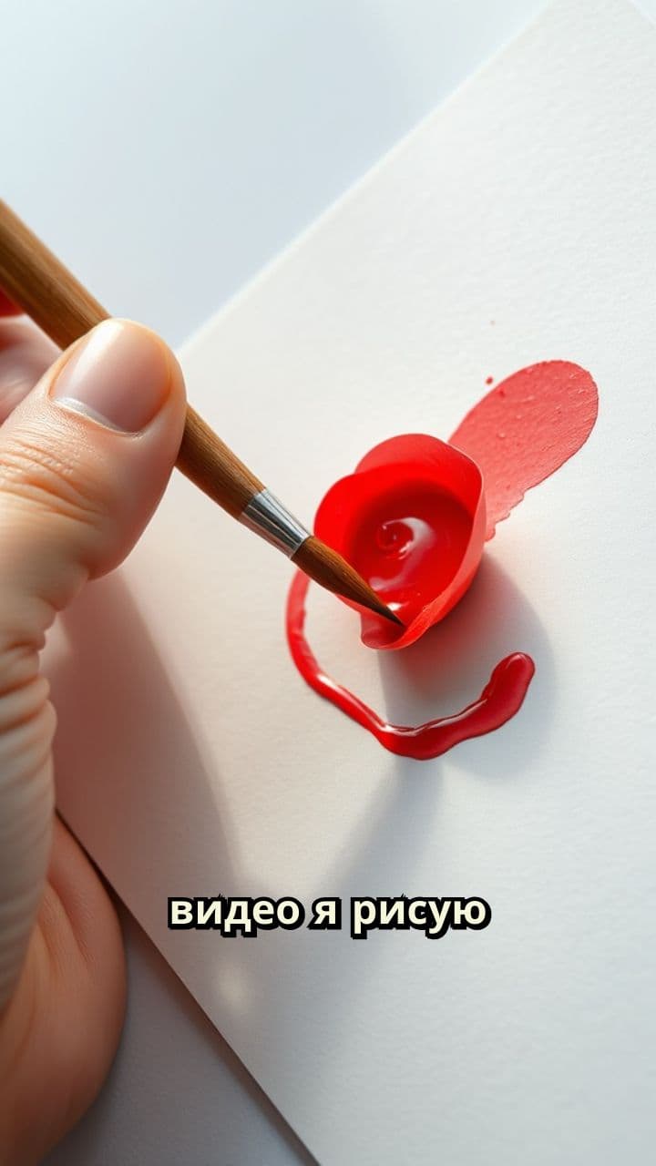 Рисование розы акварелью