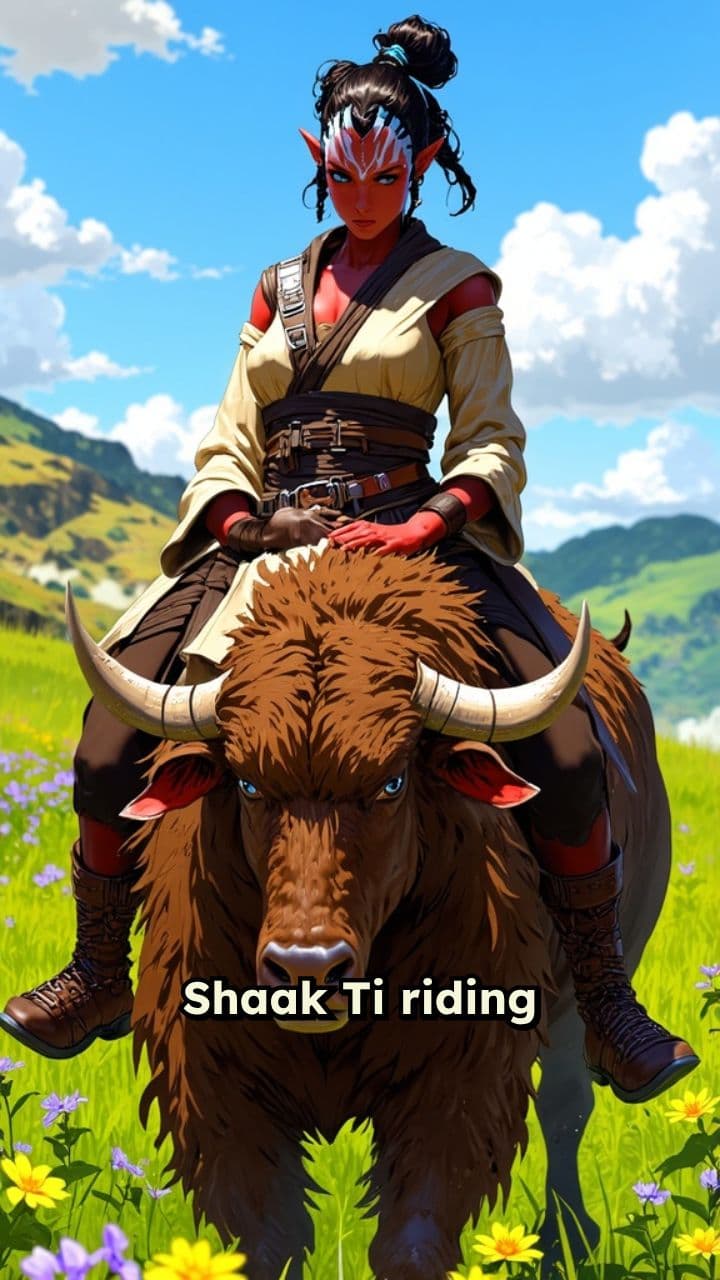 Shaak Ti's Joyful Ride on Naboo