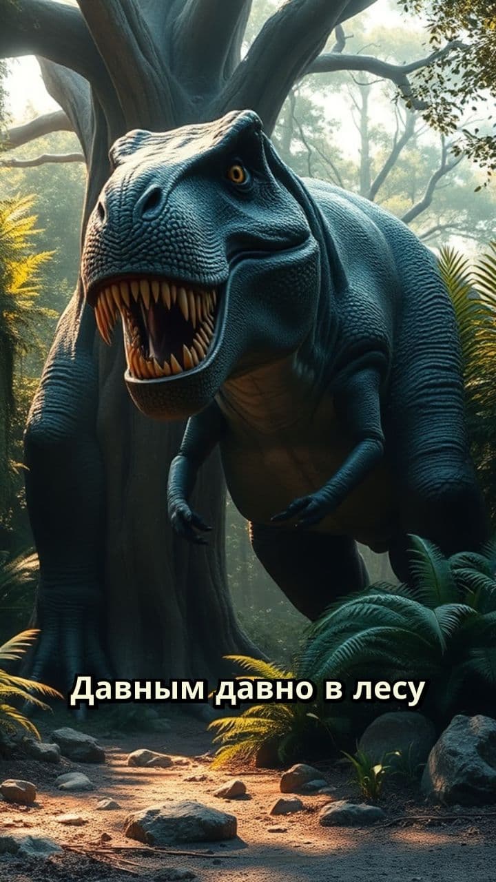 Динозавр в лесу