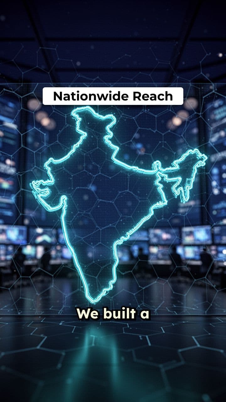 Nationwide Reach: India Map Animation