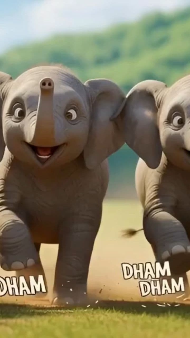 चार छोटे हाथियों का पिकनिक