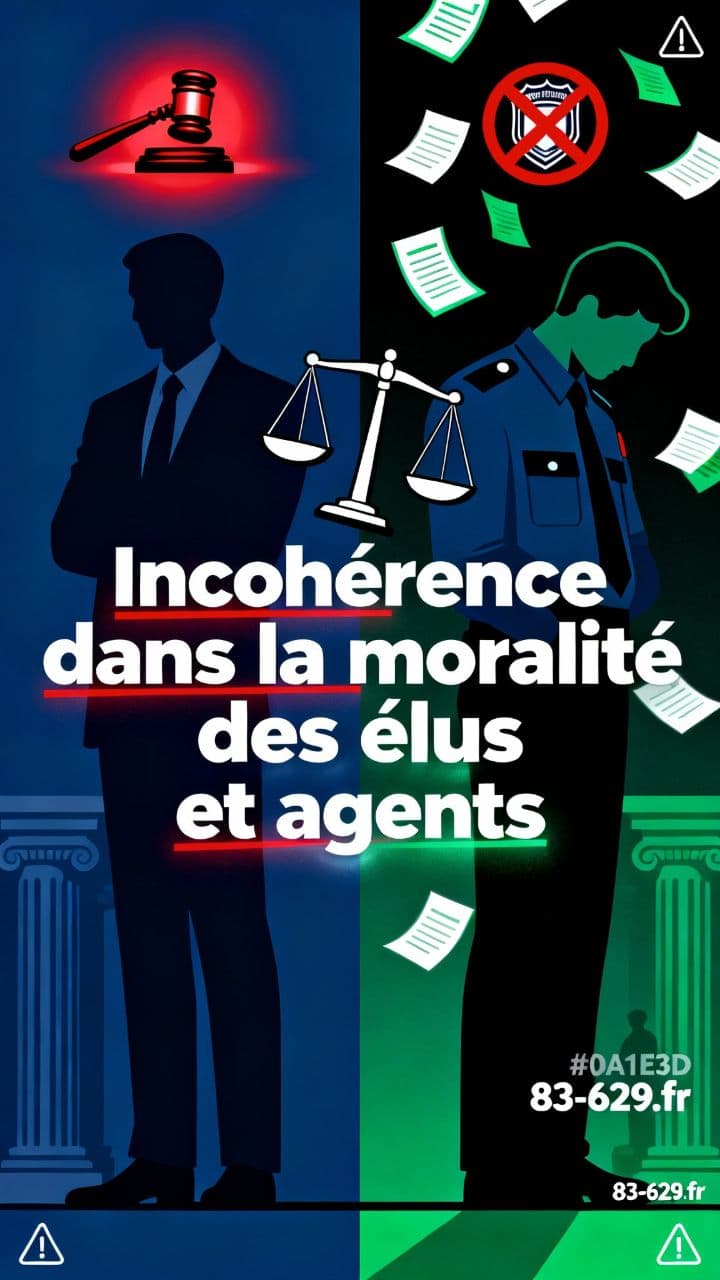 Incohérence dans la moralité des élus et agents