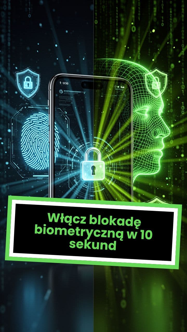 Włącz blokadę biometryczną w 10 sekund