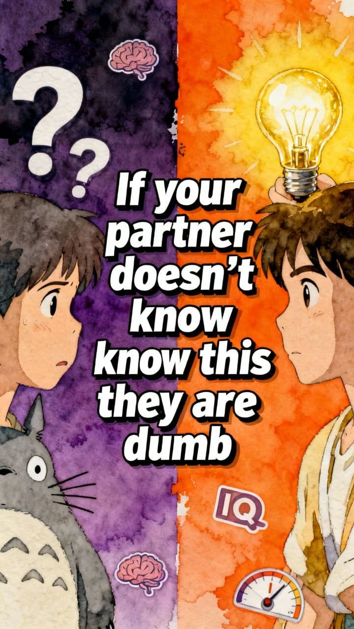 If your partner doesn't know this they are dumb