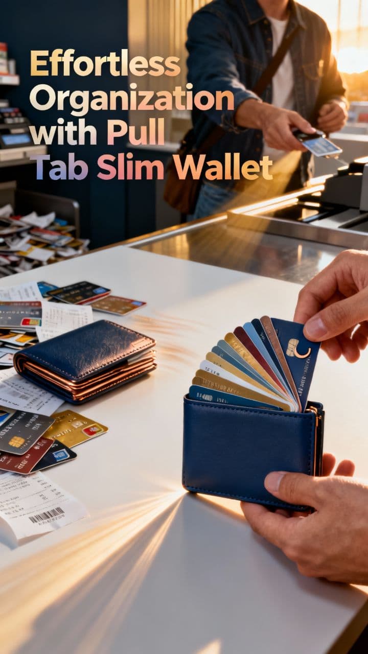 Effortless Organization with Pull Tab Slim Wallet