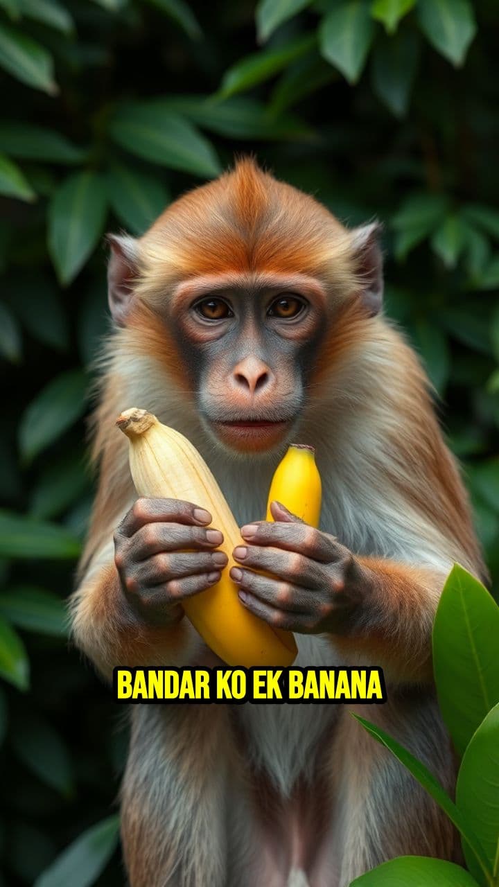 Bandar aur Insaan ki Khaane ki Adhata