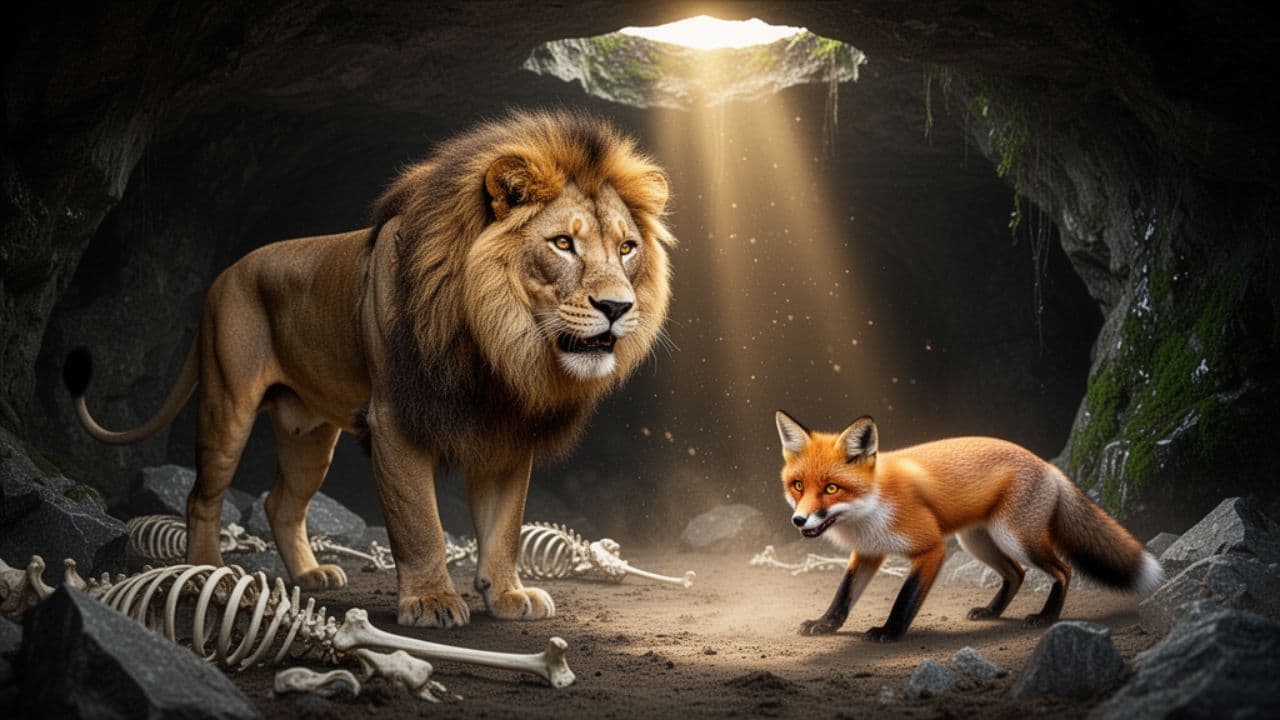 شیر، لومڑی اور نادان گدھا