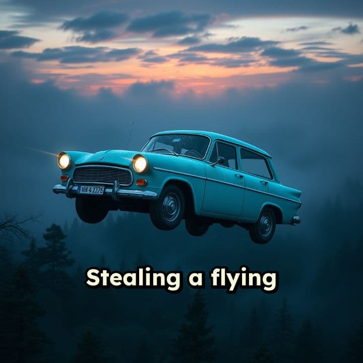 Flying Car Chaos at Hogwarts