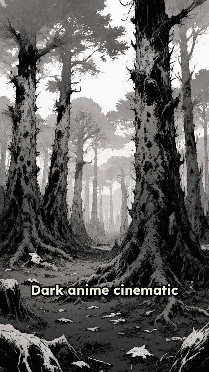 Oni Mask Wanderer in Foggy Forest