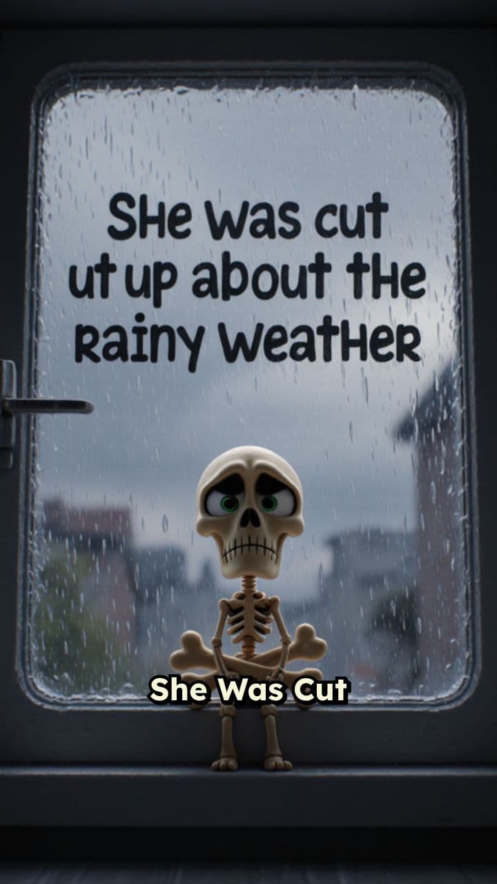 Она расстроена из-за дождя