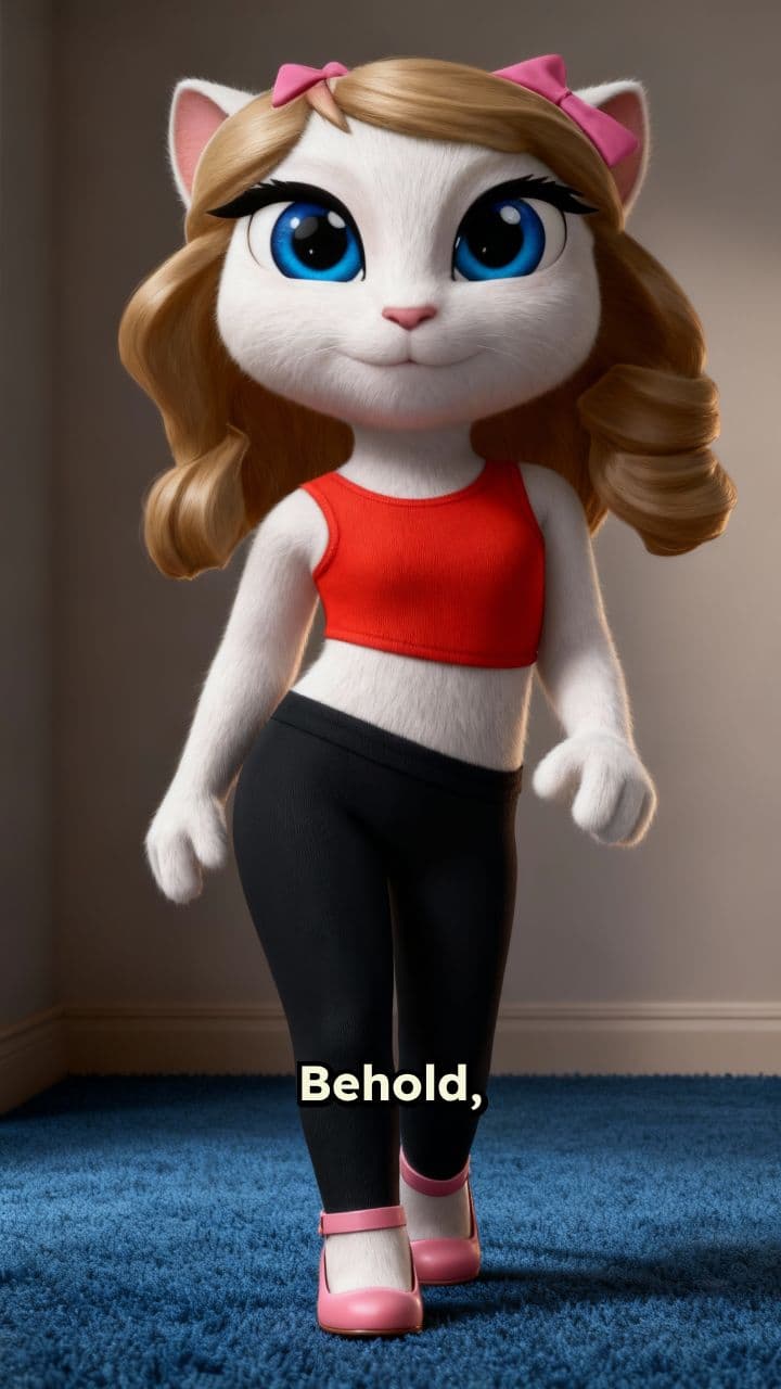 Angela's Confident Stroll