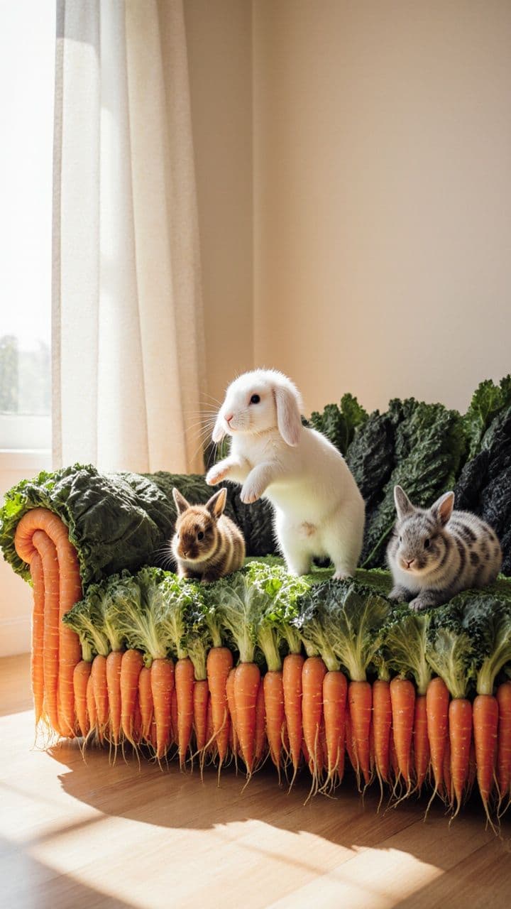 The Veggie Sofa Bunnies