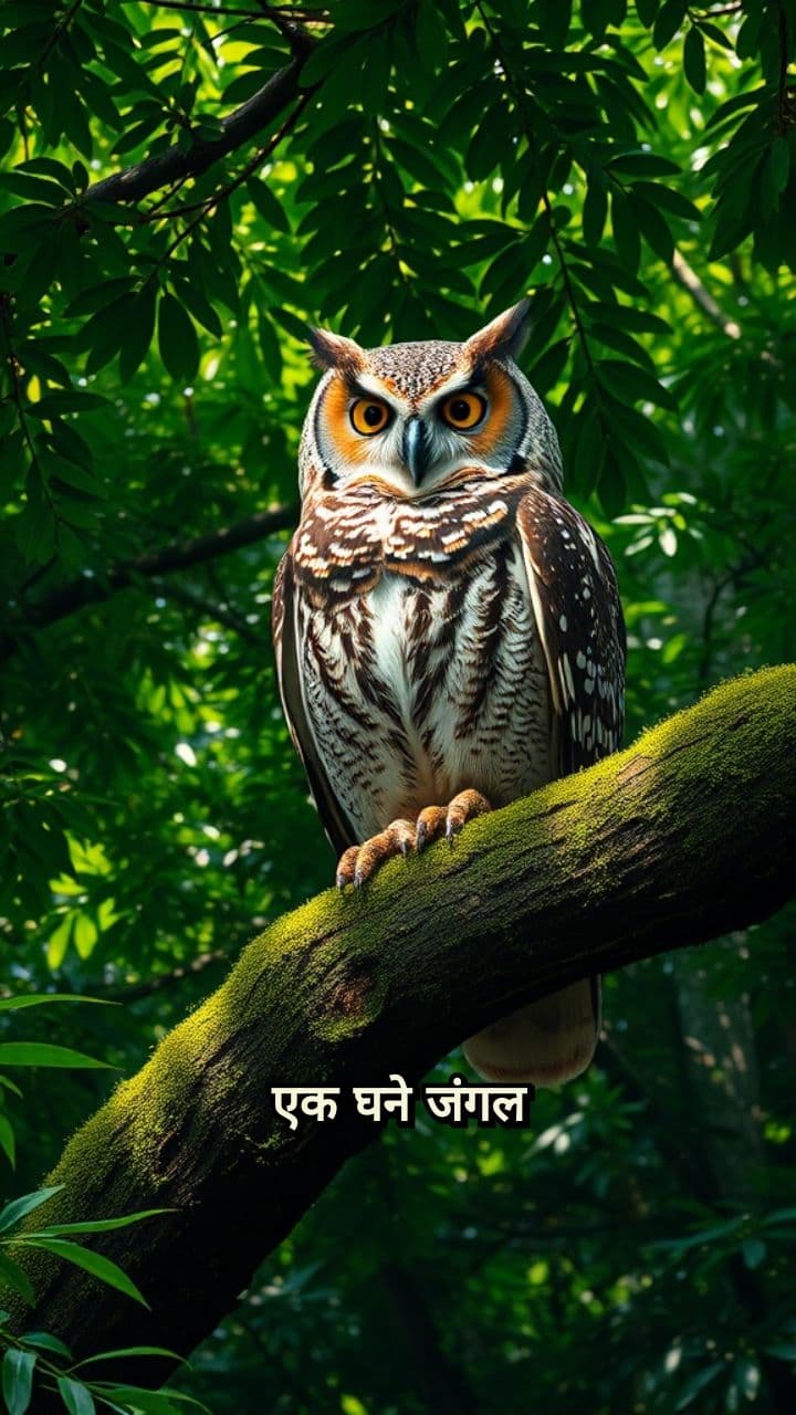 बुद्धिमान उल्लू और शरारती बंदर