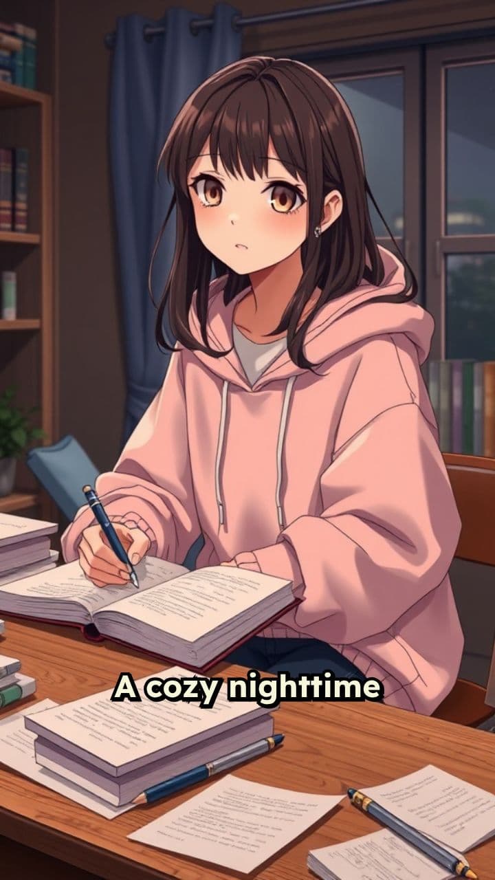 Cozy Nighttime Study Vibes