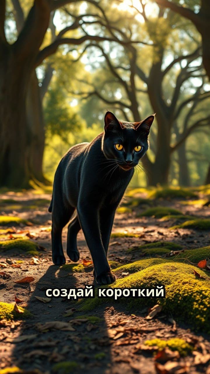 Реалистичный кот в движении