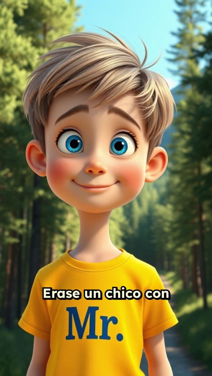 Chico perdido gritando "autismo" en la montaña